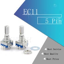 2PCS Plum handle 20mm rotary encoder coding switch / EC11 / digital potentiometer with switch 5 Pin Q 2024 - buy cheap