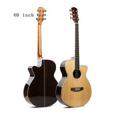 Guitarra acústica de 40/41 pulgadas, 6 cuerdas, madera contrachapada hecha a mano de palisandro rojo para adultos, Guitarra Folk de alta gama AGT333 2024 - compra barato