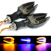 1Set Universal Motorcycle LED Turn Signals Indicator Flashing Lights blinkers Motorcycle Indicators Turn Signal Amber Bule Color 2024 - buy cheap