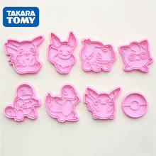 8pcs/set TAKARA TOMY POKEMON Cookie Kitchen Supplies Baking Mould Plastic Toys Pikachu Charizard Tools Christmas Party Necessary 2024 - buy cheap