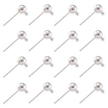 100pcs Earring Studs Ear Nail Brass Ball Post Earring Findings for Jewelry Making DIY Earrings Design Material Supply 2024 - buy cheap