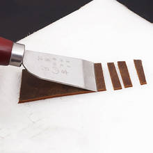 2020 nuevo acero inoxidable + cuchillo de cuero sólido de madera Cuchilla de recorte herramienta de cuero de hoja herramienta de corte de cuero DIY 2024 - compra barato