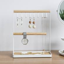 Brinco organizador jóias display rack suporte balançar e gancho colar pulseira anel relógio vitrine para decoração de casa 2024 - compre barato