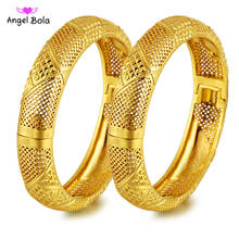 Top Quality Vintage Ethiopian Bangle for Women Gold Color Dubai Bride Wedding Muslim Bracelet Africa Arab Allah Turkish Jewelry 2024 - buy cheap