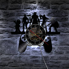 Game Controller Design Wall Clock Modern Design Gamer Gaming Playing Controller Console Gift Wall Clock with LED Light horloge 2024 - buy cheap