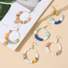 Bohemian Ethnic Multicolor Polymer Clay Drop Earrings For Women 2020 Fashion Boho Simple Round Dangle Earring Jewelry Gifts 2024 - buy cheap