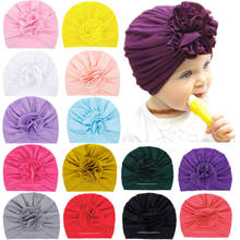 Горячая Распродажа, милые детские шапки с принтом, термошапки для новорожденных, стильные модные хлопковые шапки унисекс с цветочным принтом для малышей 2024 - купить недорого