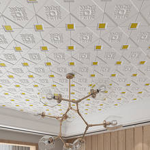 Pegatinas 3D para paredes de techo, papel tapiz autoadhesivo de espuma decorativa, impermeable, para sala de estar 2024 - compra barato