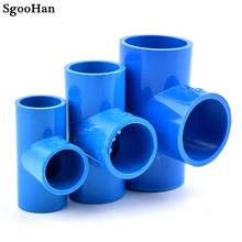 2~20pcs I.D. 20~63mm Blue PVC Pipe Tee Connector Home Garden Irrigation Aquarium Fish Tank Tube Watering Adapter Fittings Joint 2024 - buy cheap