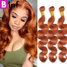 30 Inch Orange Ginger Color Body Wave Bundles Indian Remy Human Hair Bundles 1/3/4 Bundles Human Hair Body Wave P4/27 Bundles 2024 - buy cheap