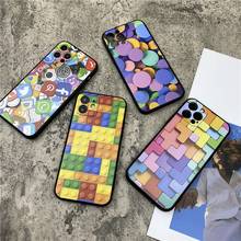 Funda de silicona para teléfono móvil Iphone, carcasa suave de Color Tetris Para modelos 11, 12 Pro Max, Mini, 7, 8, 6, 6s Plus, Xr, X, Xs Max, Se 2024 - compra barato