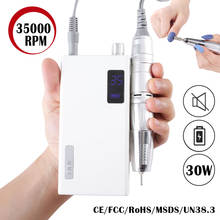 35000RPM Nail Drill Machine Rechargeable Portable Gel Art Polisher Tools Electric Nail File Set Kit Professional Nail Salon Tool 2024 - buy cheap