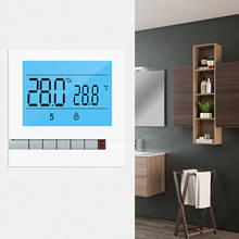 Controlador de termostato inteligente programável, controlador de temperatura para aquecimento de água e gás com tela lcd e luz de fundo 2024 - compre barato