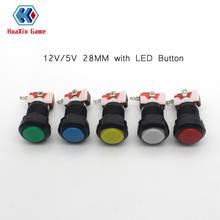 im LED Illuminated Push Button With Micro 10 Pcs / lot DIY Arcade Parts 5 Colors 30mm Small Black RSwitch for Arcade Video Game 2024 - buy cheap