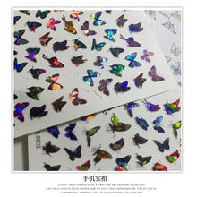 Pegatina de mariposa para uñas, calcomanía artística de mariposa rosa/azul/púrpura, para primavera y verano, 1 unidad 2024 - compra barato