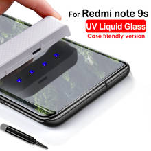 for xiaomi redmi note 9s UV Liquid full Glue Glass for xiaomi redmi note 9 pro max note 9 s pro max uv glue screen protector 2024 - buy cheap