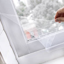 Tela mosquiteiro preto contra insetos, cortina autoadesiva, para janela, porta, mosquiteiro antimosquito 2024 - compre barato