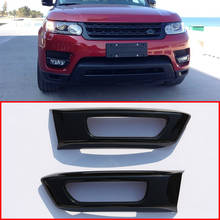 Tiras de lâmpada frontal, 2 peças, acessório para range rover sport rr sport 2014-2019, abs, preta, cromada 2024 - compre barato