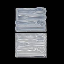 1 набор мини-палочки для еды ложки вилки Смола силиконовая форма эпоксидная смола ювелирные инструменты для самостоятельного изготовления 2024 - купить недорого