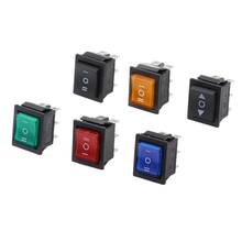 1pcs 220V Self-locking /Self-reset KCD4 Rocker Switch Power Switch 3 Position 6 Pins With Light 16A 250VAC/ 20A 125VAC 2022 - buy cheap