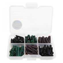 120pcs Carp Fishing Accessory Kit  Lead Safety Clips Tail Rubber Tubes 3 Colors Mixed with Fishing Tackle Box 2024 - buy cheap