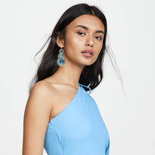 Dvacaman Blue Crystal Dangle Drop Earrings Indian Women Wedding Bridal Statement Earrings Female Bijoux Wholesale Jewelry Bulk 2024 - buy cheap