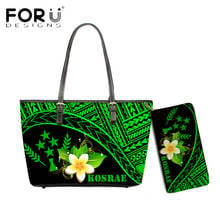 Forudesigns bolsa de luxo feminina com design de luxo, conjunto de bolsa e bolsa kosrae da polinésia com bolsa de ombro feminina estampada de couro casual 2024 - compre barato