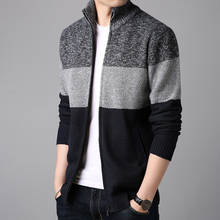 Thick New Fashion 2020 Brand Sweater For Mens Cardigan Slim Fit Jumpers Knitwear Warm Autumn Korean Style Casual Clothing 2024 - buy cheap