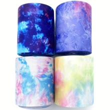 3'' Color Ribbon Tie Dye Pastel Printed Grosgrain Ribbon For Craft Hairbow Dresses Headwear DIY Handmade Material Tie Dye Ribbon 2024 - buy cheap