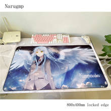 Alfombrilla de ratón Angel Beats, 800x400x4mm, alfombrillas xl, accesorios para juegos, alfombrilla grande 3d para teclado, juegos, pc 2024 - compra barato