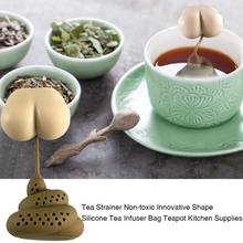 Poo Turd Shape Silicone Tea Strainer Filter Tea Infuser Tea Filter Diffuser Prank Trick Props Tea Bag Kitchen Accessories 2024 - buy cheap