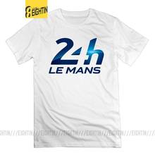 Футболка из 100% хлопка с логотипом 24h Le Mans, Мужская футболка большого размера, уличная мода, футболка с коротким рукавом и вырезом лодочкой 2024 - купить недорого