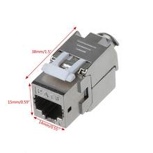 1Pc RJ45 Keystone Cat6 Cat6A Shielded FTP Zinc Alloy Module Keystone Jack Network Connector Adapter 2024 - buy cheap