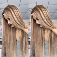 FabWigs Balayage Highlight Wig Naomi Color 13x6 Lace Frontal Wig Ombre Color Lace Front Wigs Straight 4x4 Lace Closure Wig 2024 - buy cheap