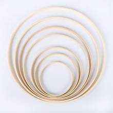 Dream Bamboo Rings,Wooden Circle Round Catcher DIY Hoop For Flower Wreath House Garden Plant Decor Hanging Basket 2024 - buy cheap