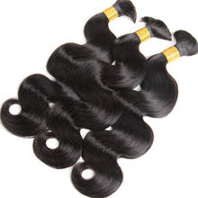 Brazilian Body Wave Bulk Hair For Braiding Human Hair Brown Bulk Hair Extensions No Wefts Remy Hair Braiding Hair Bulks 3pcs/Lot 2024 - buy cheap