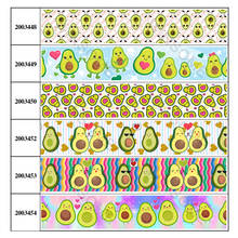 new 10yards different sizes lovely avocado pattern printed grosgrain ribbon 2024 - buy cheap