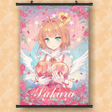 Pintura de Sakura de Anime Cardcaptor, póster de arte colgante para pared, decoración del hogar, imágenes de pared para sala de estar 2024 - compra barato