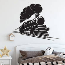 Pegatinas de pared de tren de vapor para decoración del hogar, accesorios de vinilo adhesivo impermeable para pared, pegatinas para habitación de niños, LL2770 2024 - compra barato