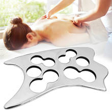 Instrumentos de massagem corporal, aço inoxidável, raspador do corpo, placa para liberação da dor, ferramentas de guasha, ferramentas de massagem corporal 2024 - compre barato