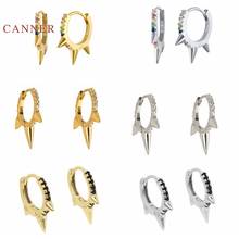 CANNER Earrings For Women S925 Silver Punk Wind Geometry Earrings Hoops Pendientes Korean Fine Jewelry Joyero Aretes De Mujer 2024 - buy cheap