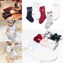 Citgeett Kid Girls Cotton Knee High School With Bow Knot Leg Warm Crochet Socks 2024 - buy cheap