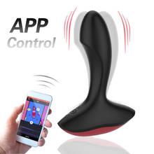 Massageador de próstata plugue anal inteligente, vibrador de controle remoto, brinquedo sexual gay para homens, masturbador sem fio, plugue anal clitóris 2024 - compre barato