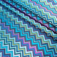 Tela de brocado de 114cm, Material de rayas de arcoíris de seda para costura DIY, telas para vestido 2024 - compra barato