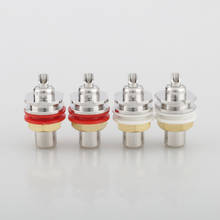 HiFi 4pcs rhodium plated Cardas GRFA Thick Female Jack RCA Connector  Chassis Panel Mount Adapter Audio Terminal Plug 2024 - buy cheap