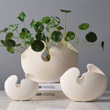 Criativo vaso de cerâmica irregular casca de ovo flor vaso decoração para casa sala estar decoração mobiliário vasos flores ornamentos artesanato 2024 - compre barato