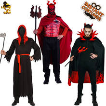 Disfraz de diablo terrorífico para adultos, disfraz con juego de rol, disfraces de esqueleto, ropa de Horror de Halloween para hombres 2024 - compra barato