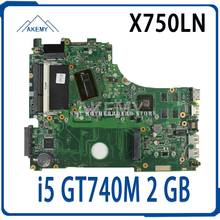 X750ln motherboar com processador i5 geforce gt740m 2 gb para For Asus x750ln x750l k750l notebook placa-mãe x750lb 100% testes 2024 - compre barato