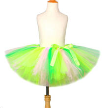 Pink Green Girls Tutu Skirt for Toddler Kids Fluffy Tutus Costume Baby Girl New Year Tulle Skirts Children Dance Ball Gown 0-14Y 2024 - buy cheap