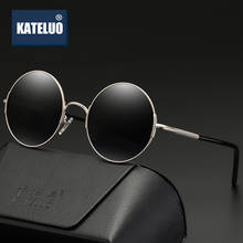 KATELUO 2020 Vintage Mens Sunglasses Polarized UV400 Male Sun Glasses Round Military Quality Glasses For Men Eyewear 7758 2024 - buy cheap
